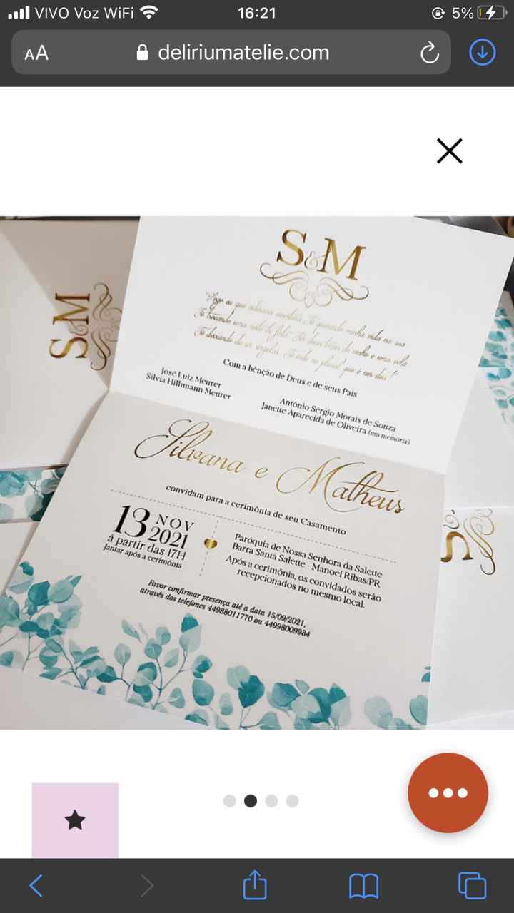 Convite de casamento - 1