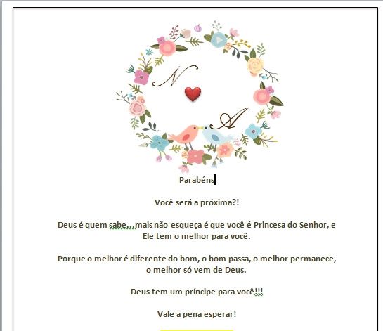 Recadinho para quem pegar o buquê da noiva!