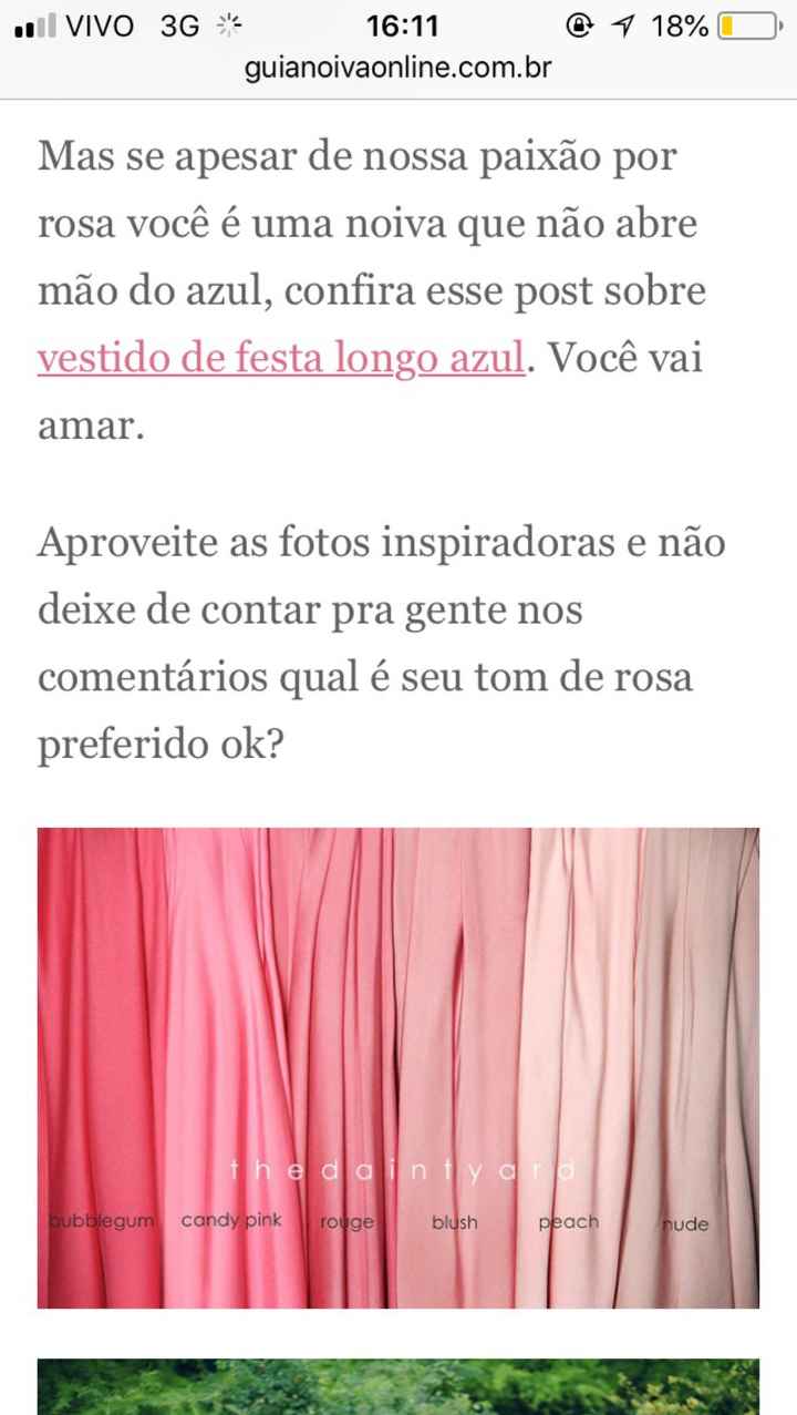 Paleta de cores pras madrinhas - 1