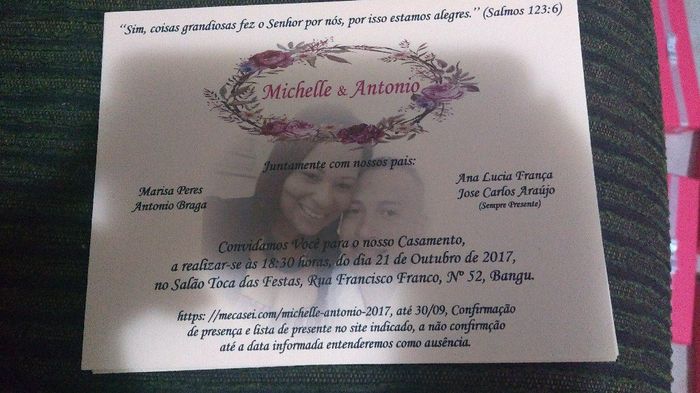  Meus convites ficaram prontos vem ver. - 1