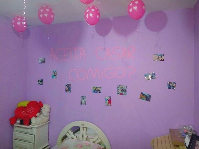 Decoração na parede do quarto