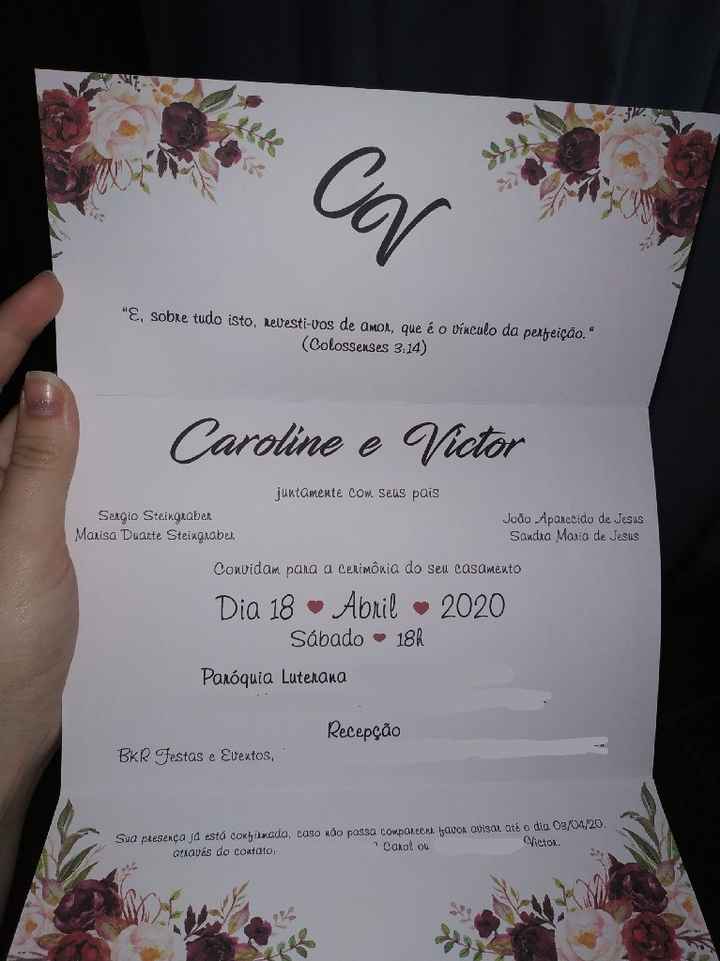 Nossos convites chegaram ❤️❤️❤️ - 2