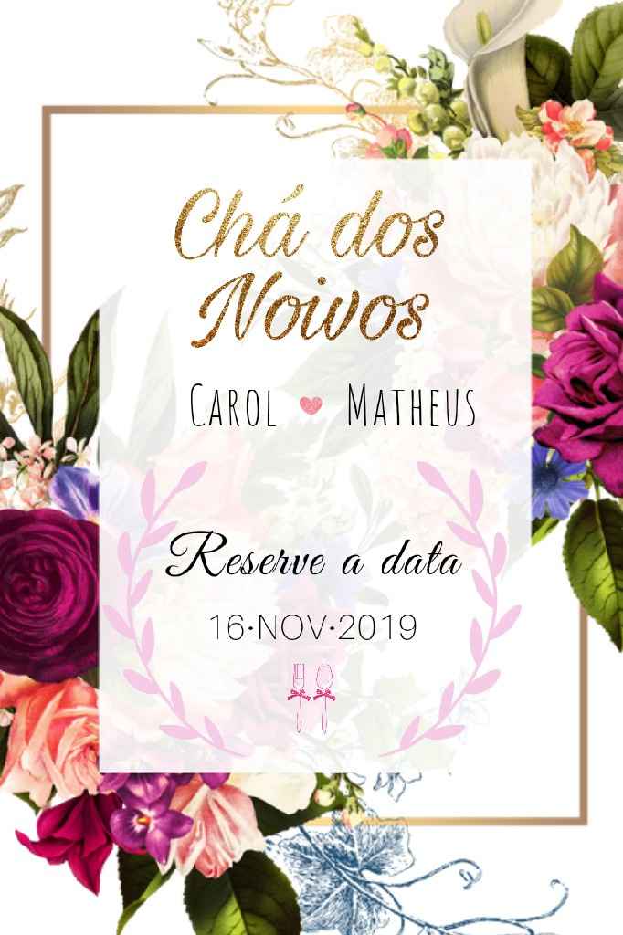 Chá dos Noivos (parte 1 - decisão e reserve a data) - 1