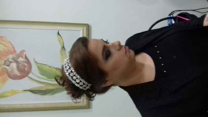 Meu teste de cabelo e maquiagem - 1