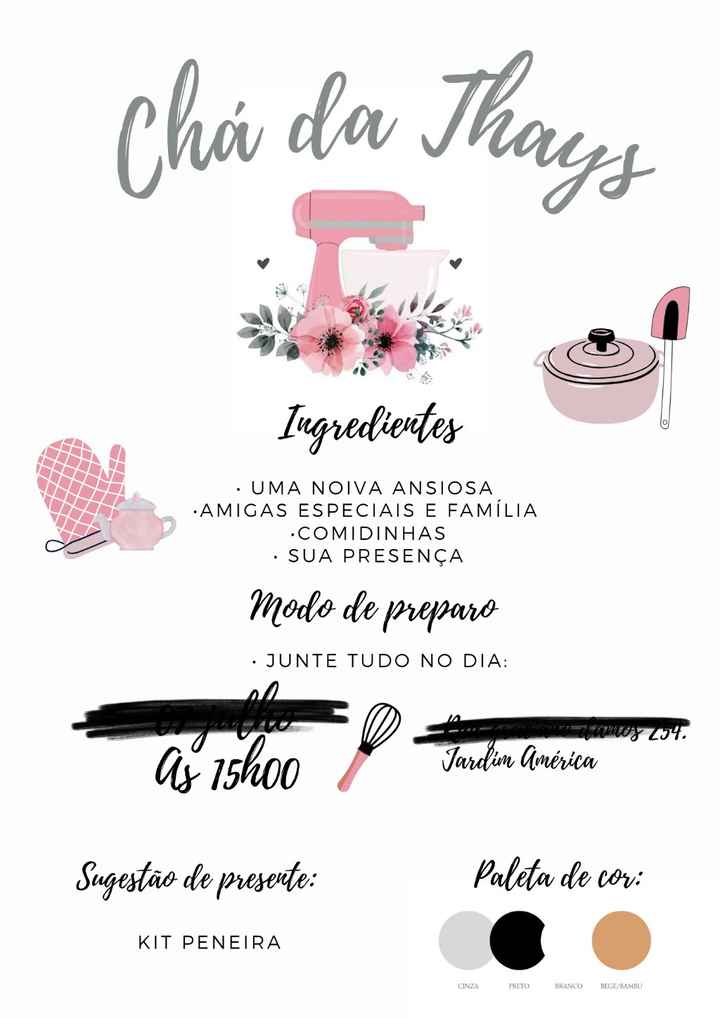 Convite cha de panela - 1