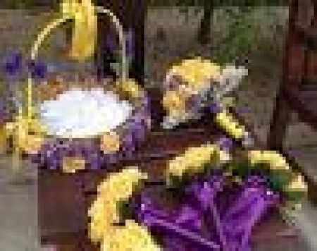 Decoração Roxo e Amarelo