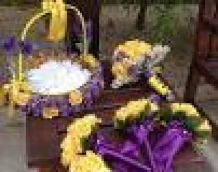 Decoração Roxo e Amarelo
