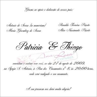 Convite de casamento - 1
