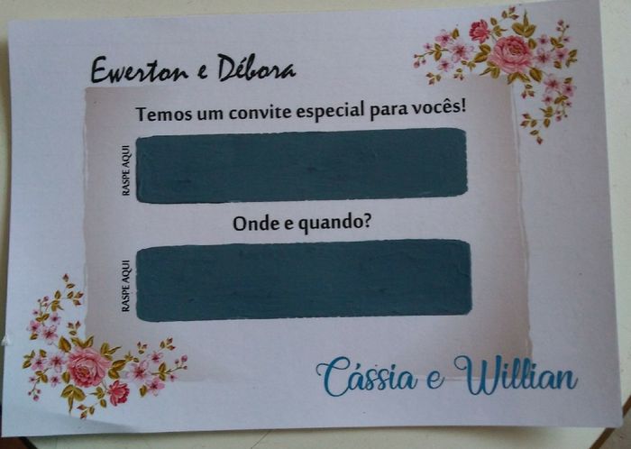 Ideias convite dos padrinhos 1