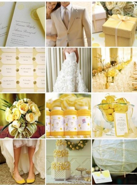 Decoração Amarelo e Branco