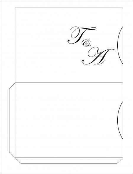 Molde para envelope para convite