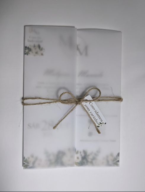 Convites em papel vegetal 1