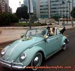 Fusca conversível azul