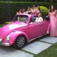 Fusca conversível rosa