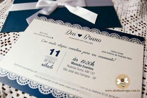 Inspiracão convites de casamento - 2