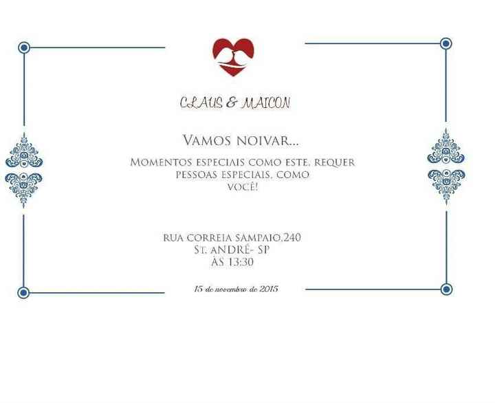 Convite de noivado - 1
