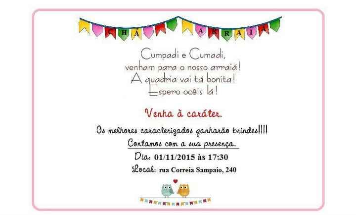 Convite de noivado - 1