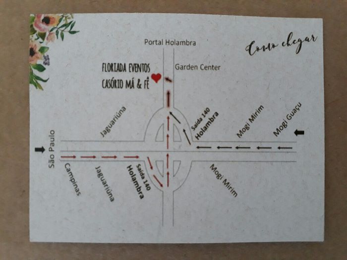 Mapa da localização do Salão no Convite! 2