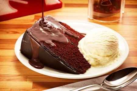 bolo de chocolate com sorvete de creme