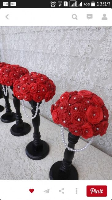 Casamento em vermelho,preto e branco - 2