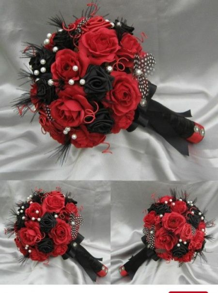 Casamento em vermelho,preto e branco - 5