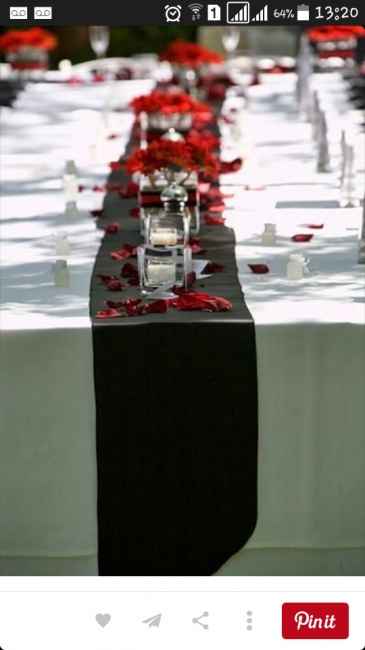 Ideias de casamento  branco preto e vermelho - 19