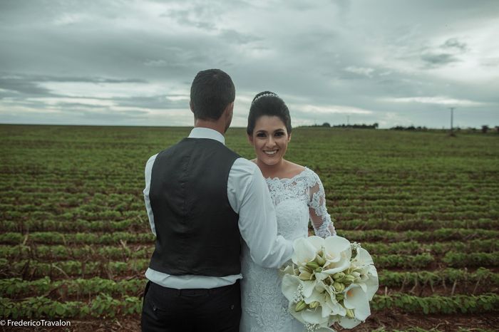 Buquê usado para fotos pós-casamento
