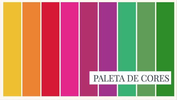Paleta de cores do casamento
