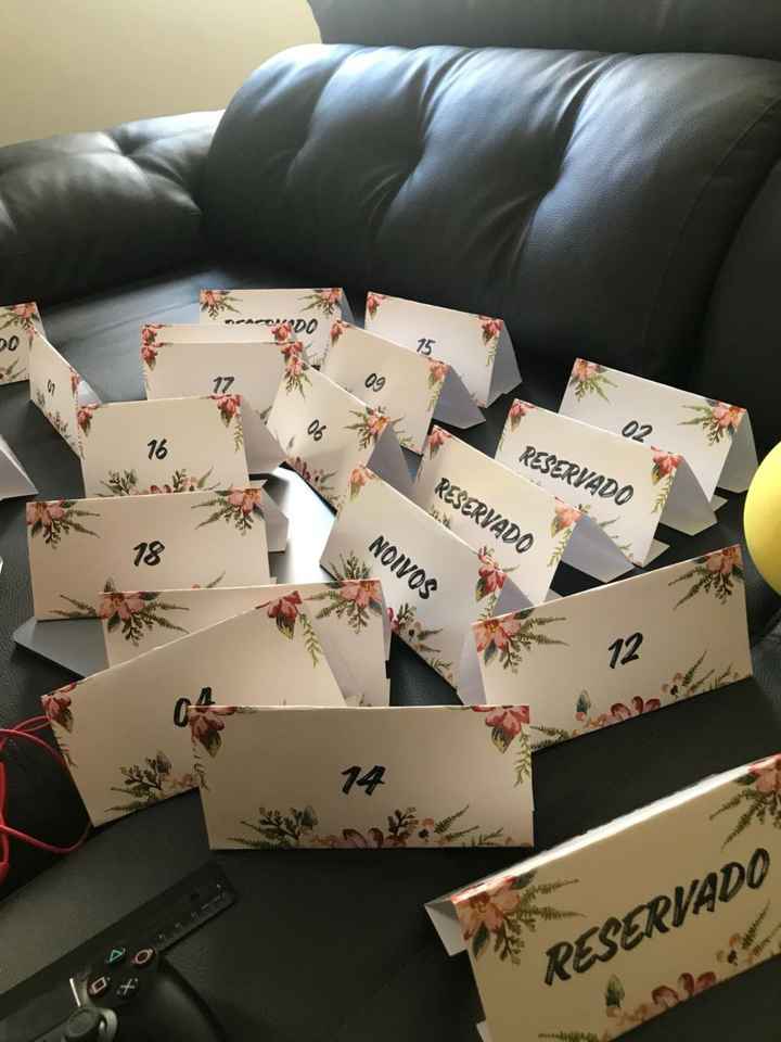 Plaquinhas montadas