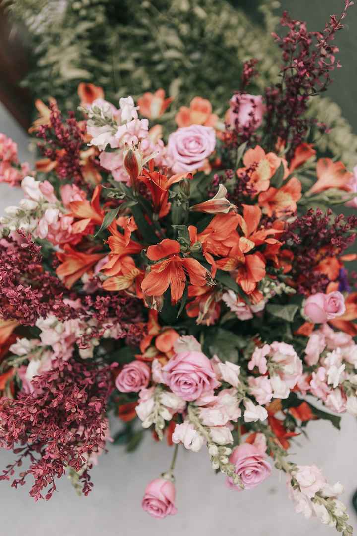Cesto de flores da cerimônia