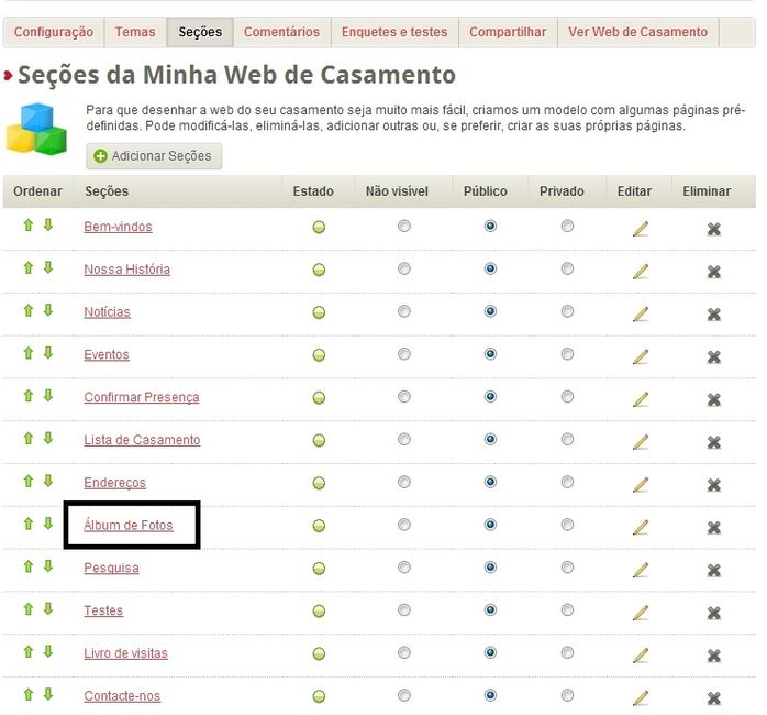 Como colocar foto na web de noivos