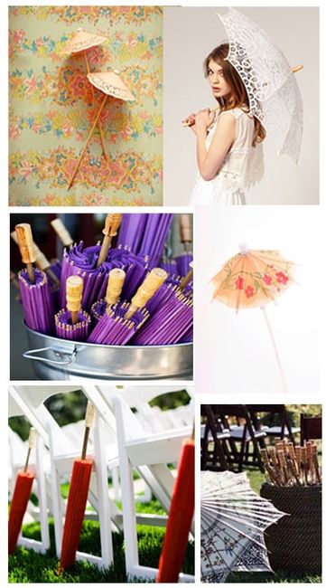 Sombrinhas no casamento