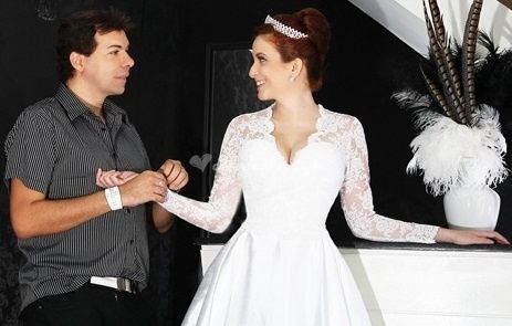 Vestido noiva manga longa