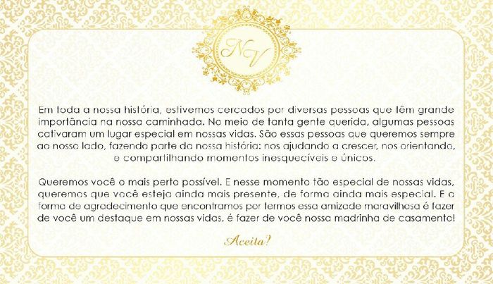 Convite em cima da hr de padrinhos - 2