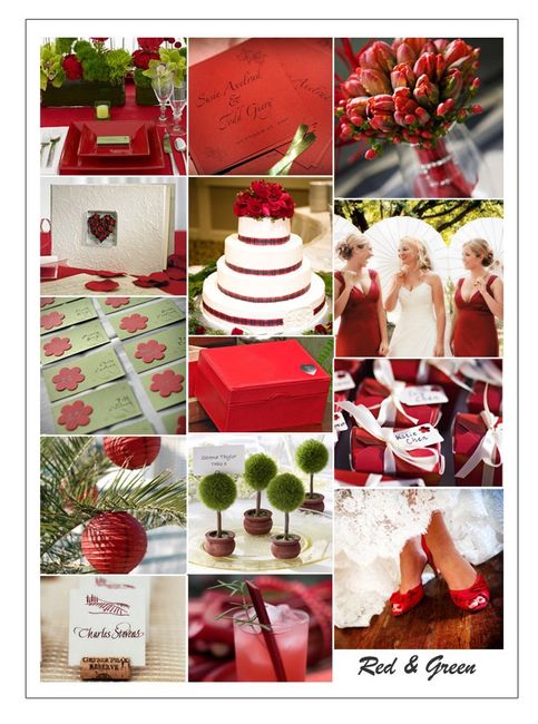 Casamento vermelho e branco