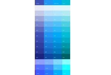 Paleta de cores azul
