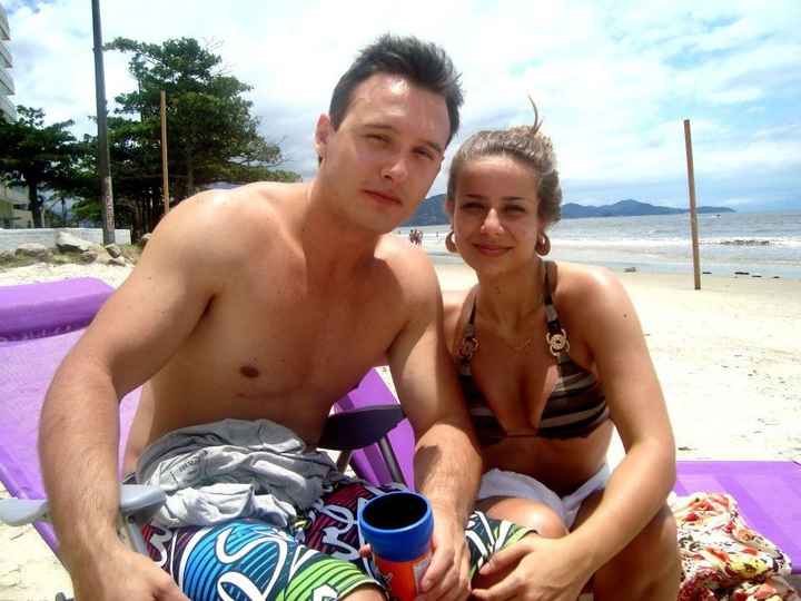 1º final de semana juntos na praia.