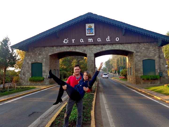 Em gramado...