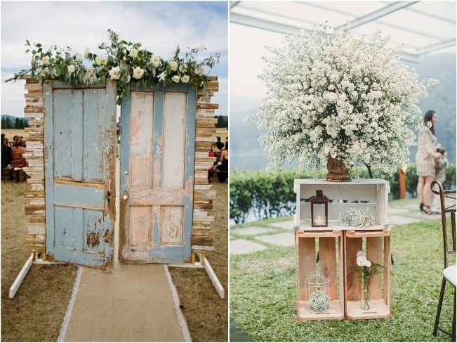 inspiração casamento rústico