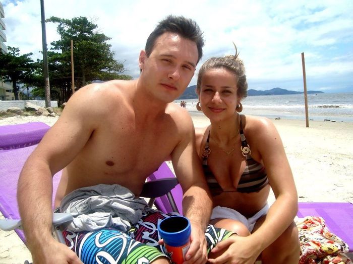 1º final de semana juntos na praia.