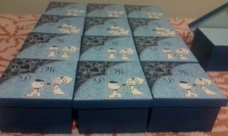 Convites para Madrinhas / Padrinhos caixinhas artesanais 