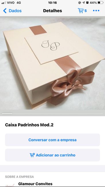 Caixa convite para padrinhos mdf x Papel - 1