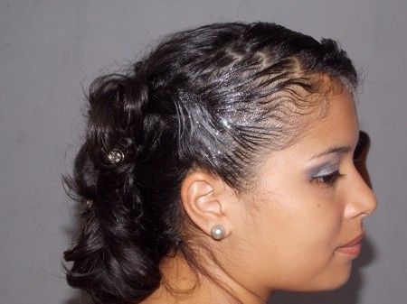 Fui madrinha e fiz esse penteado