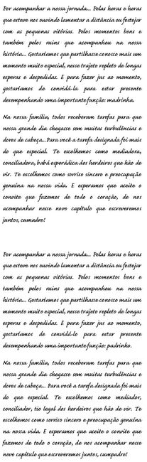 Convite padrinhos
