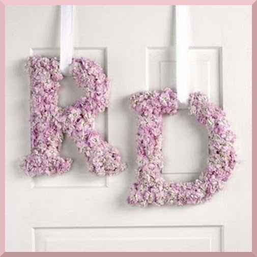 Letras em MDF floridas