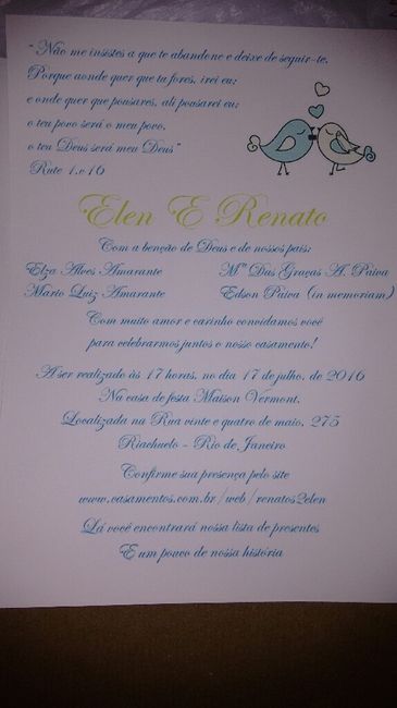 Convites... - 2