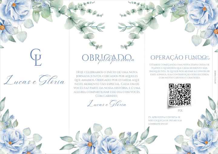 Menu Triangular para Mesa Casamento Civil - 1