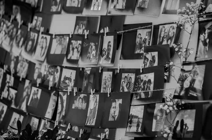 Painel com as fotos  