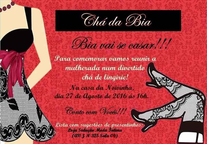 Meu convite, eu mesma fiz... 