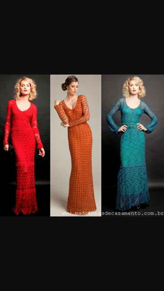 Vestido de madrinha de casamento de #crochê, confira.... - 2